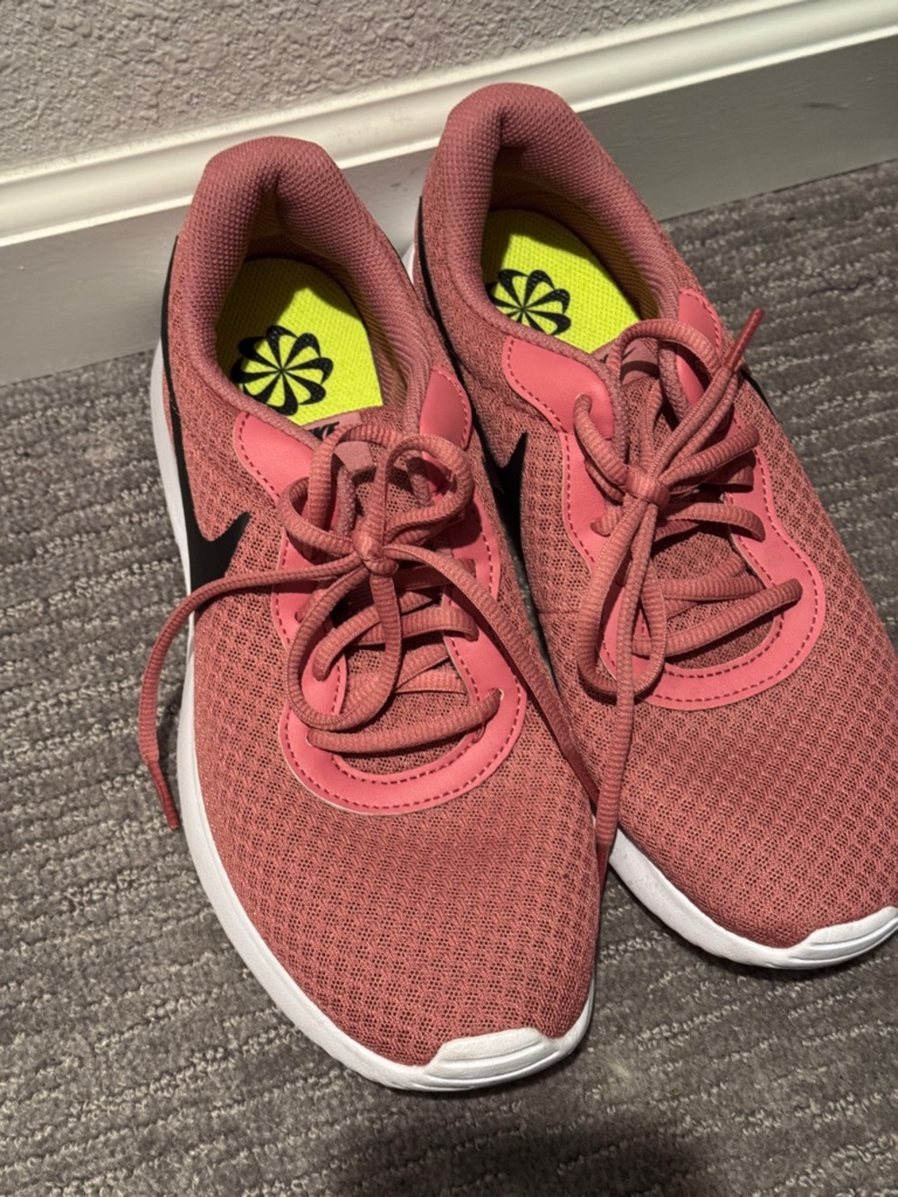 Women's Pink Nike Lightweight Mesh Lace-Up Sneakers
